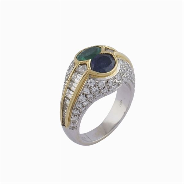 18kt yellow and white gold ring