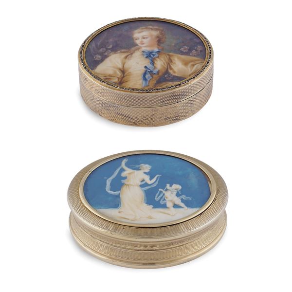 Two silver and vermeil silver boxes  (France, 19th - 20th century)  - Auction FINE SILVER AND TABLEWARE - Colasanti Casa d'Aste