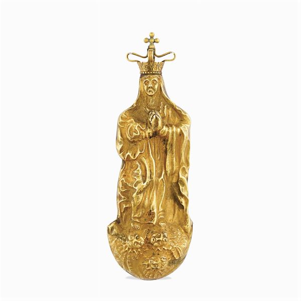14kt gold pendant  (Spain 18th - 19th century)  - Auction FINE SILVER AND TABLEWARE - Colasanti Casa d'Aste