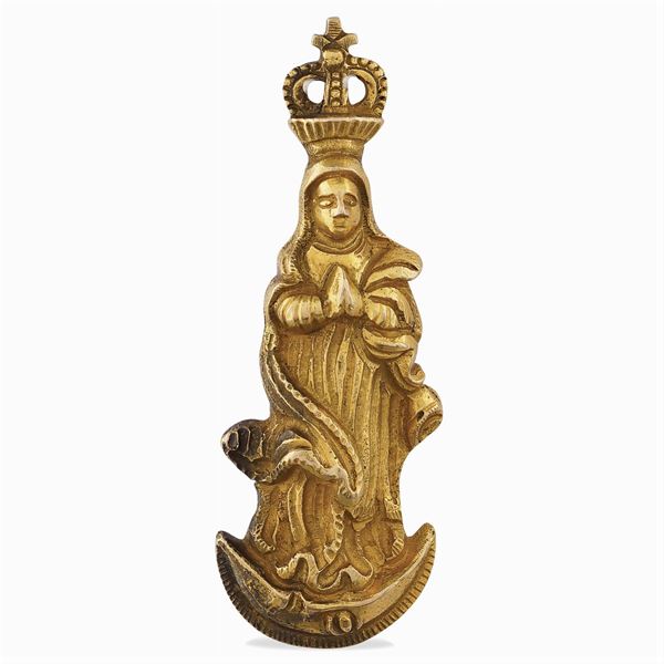 18kt gold pendant  (Spain, 18th - 19th century)  - Auction FINE SILVER AND TABLEWARE - Colasanti Casa d'Aste
