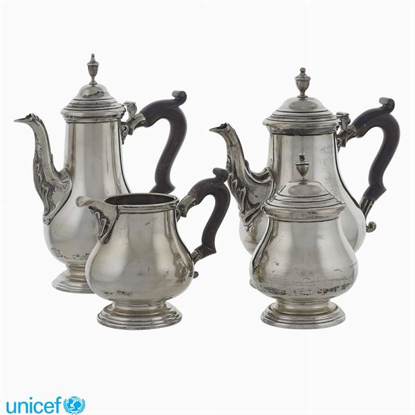 Silver coffee and tea service