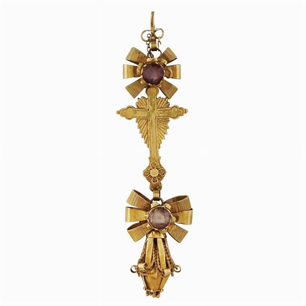 18kt gold pendant  (Spain, 20th century)  - Auction FINE SILVER AND TABLEWARE - Colasanti Casa d'Aste