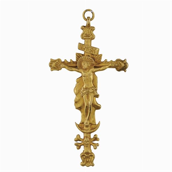 18kt gold pendant cross