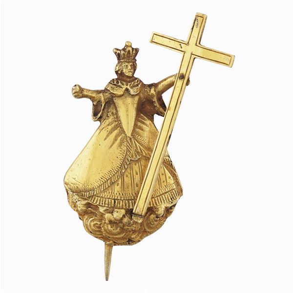 Spillone in bronzo dorato  (Spagna, XX Sec.)  - Asta ARGENTI DA COLLEZIONE E L'ARTE DELLA TAVOLA - Colasanti Casa d'Aste