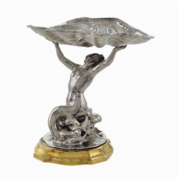 Luigi Avolio, silver sculpture  (Naples, bollo Fascio 1930/40ies)  - Auction FINE SILVER AND TABLEWARE - Colasanti Casa d'Aste