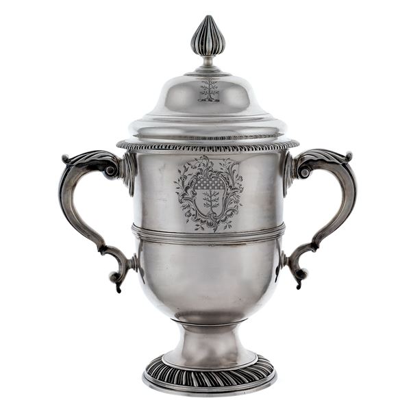 Two handled silver cup
