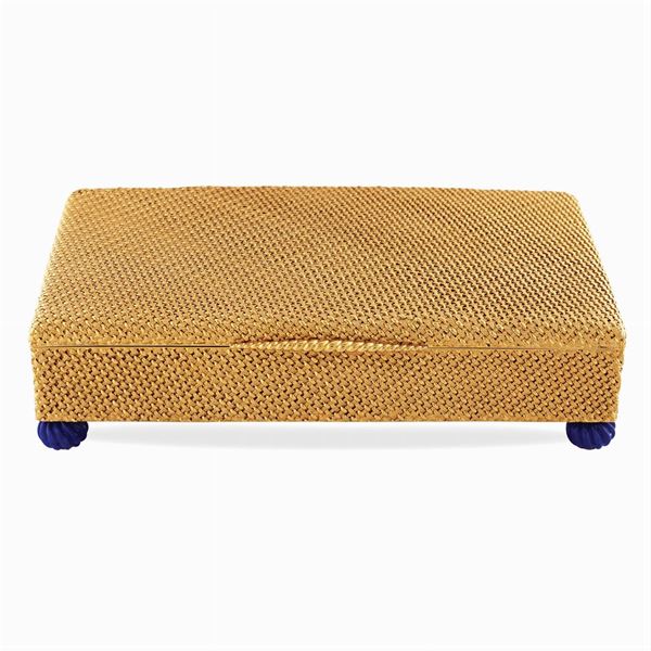 Scatola in oro giallo 18kt  (Francia, XX Sec.)  - Asta ARGENTI DA COLLEZIONE E L'ARTE DELLA TAVOLA - Colasanti Casa d'Aste