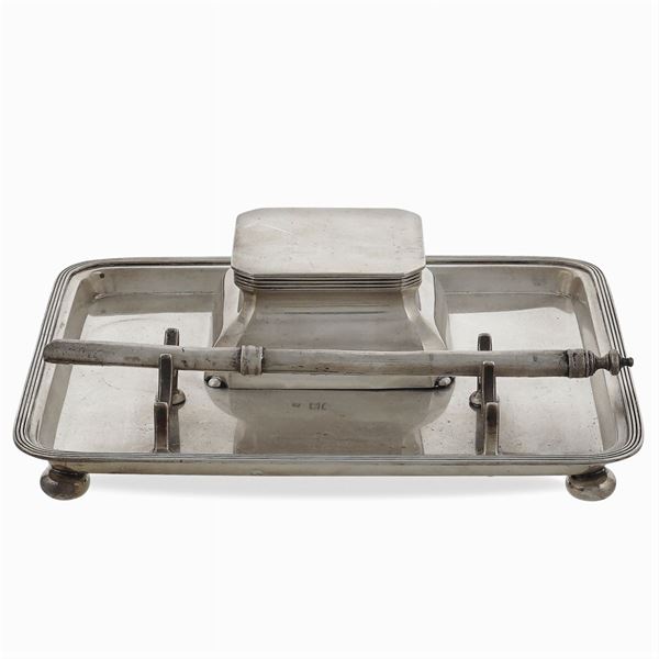Silver inkwell