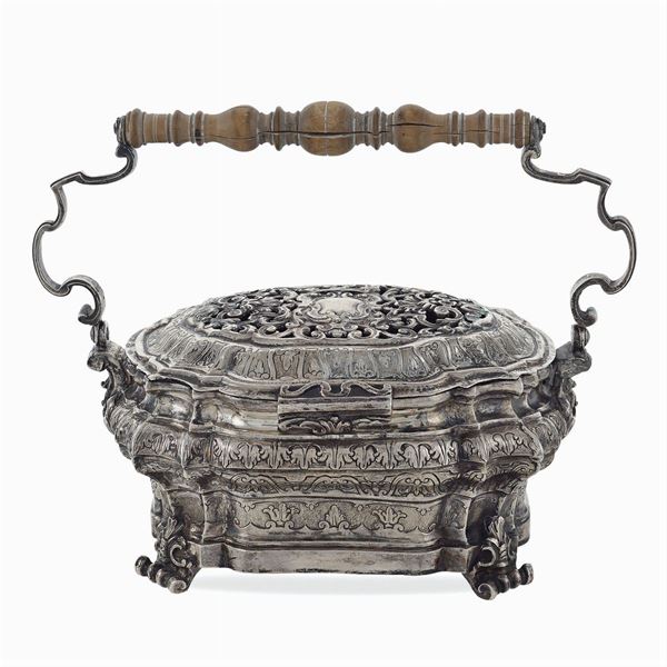 Antique silver warmer