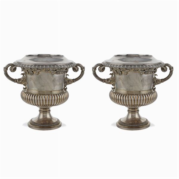 Pair of silver champagne holders