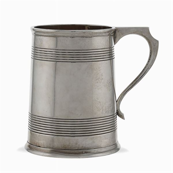 Silver and vermeil silver mug