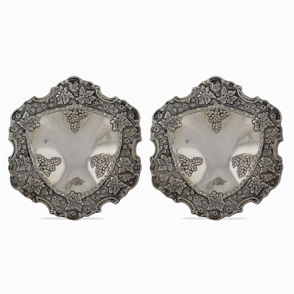 Pair of silver baskets