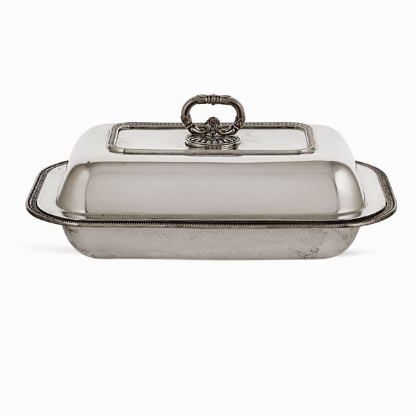 Rectangular silver entrée dish  (Italy, 20th century)  - Auction Fine Silver & The Art of the Table - Colasanti Casa d'Aste