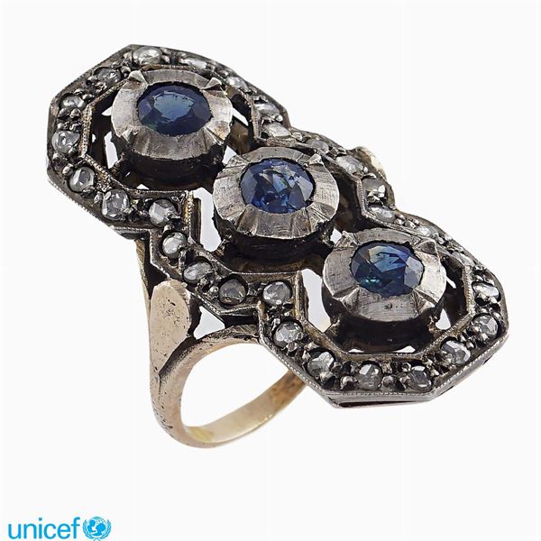 Gold and silver ring