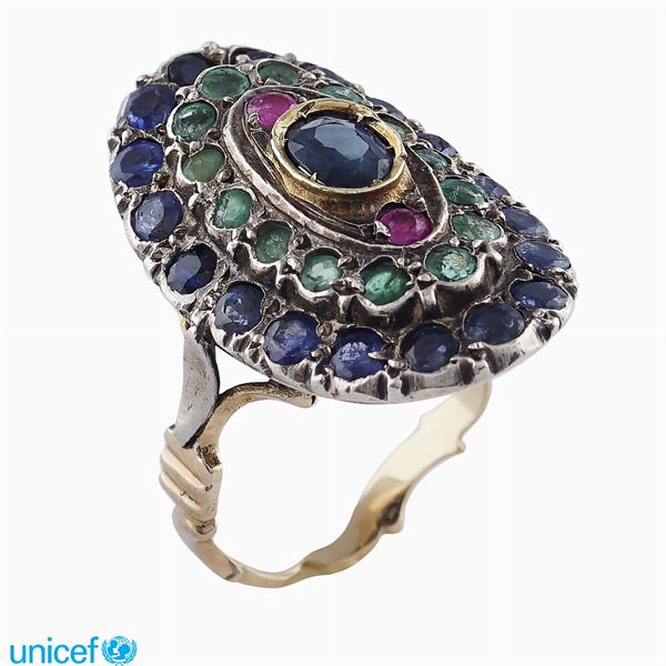 Gold and silver ring