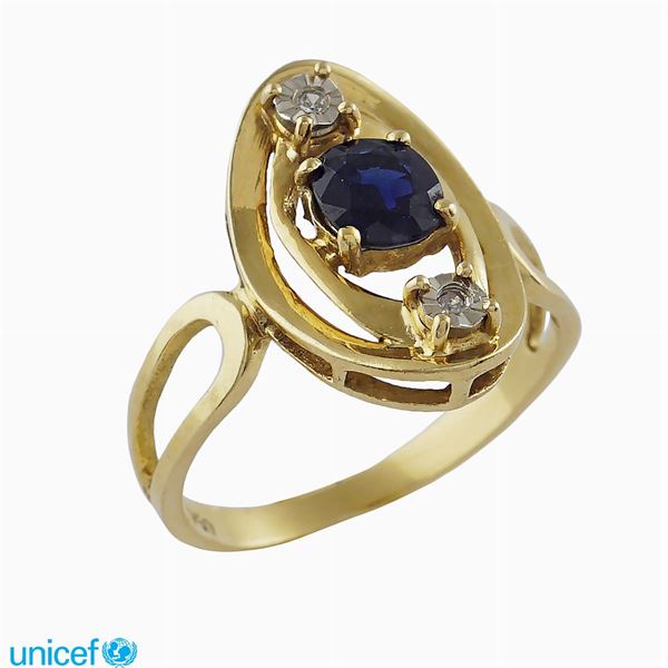 18kt yellow and white gold