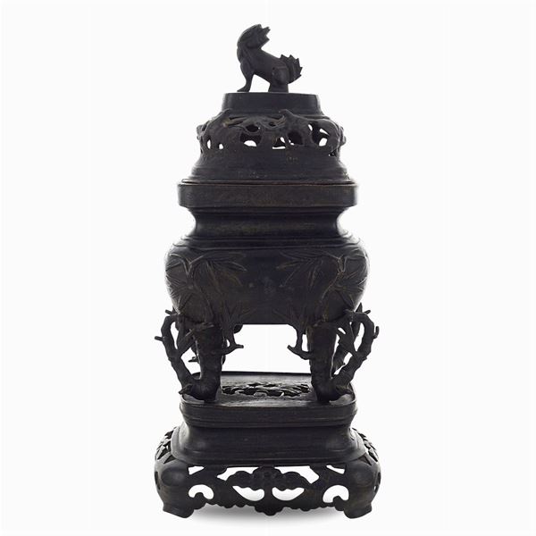 Burnished bronze censer