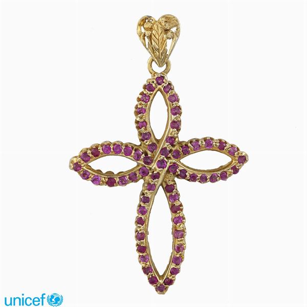 18kt gold pendant cross