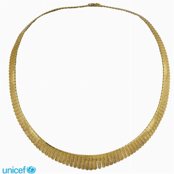 18kt satin gold collier