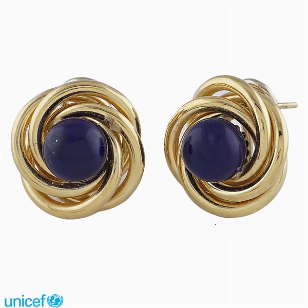 18kt gold lobe earrings