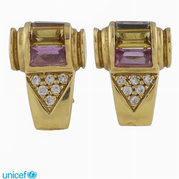 18kt gold lobe earrings