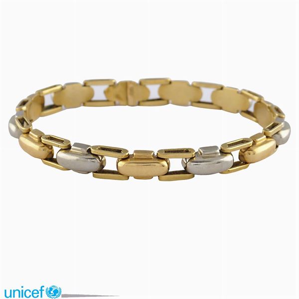 18kt yellow and white gold bracelet