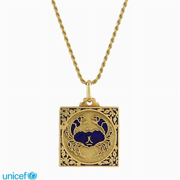 18kt gold "Cancer" pendant  - Auction UNICEF ONLINE TIMED AUCTION - Colasanti Casa d'Aste