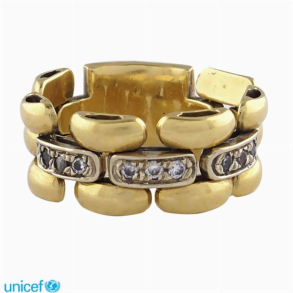 18kt yellow and white gold ring  - Auction UNICEF ONLINE TIMED AUCTION - Colasanti Casa d'Aste