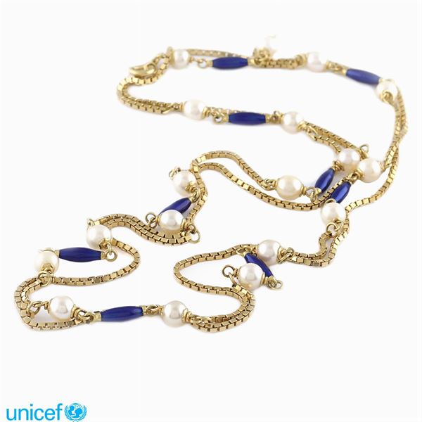 Long 18kt gold necklace