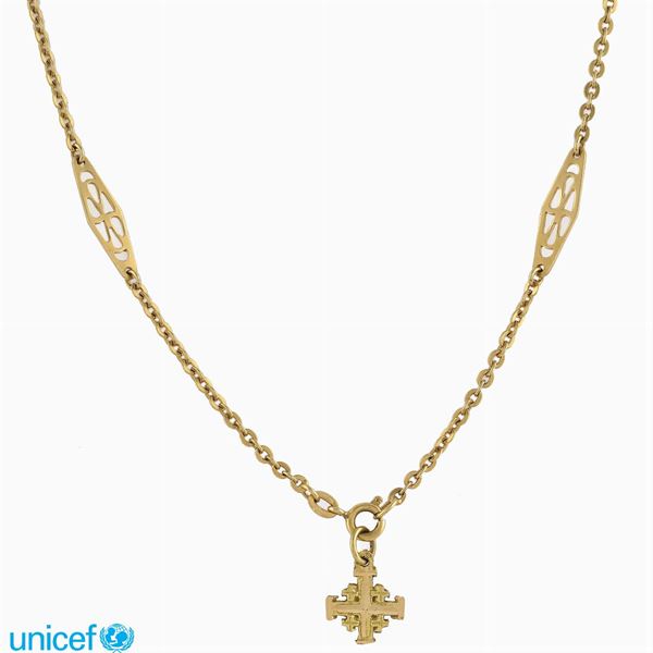 Collana in oro giallo 18kt  - Asta UNICEF ASTA A TEMPO ONLINE - Colasanti Casa d'Aste