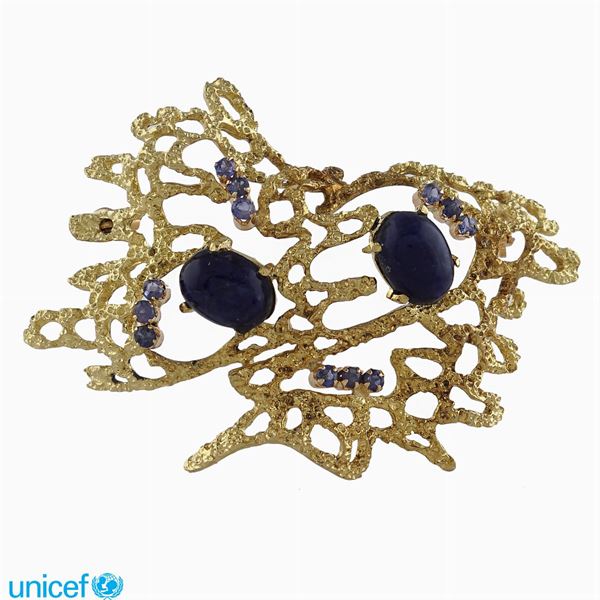 18kt gold brooch