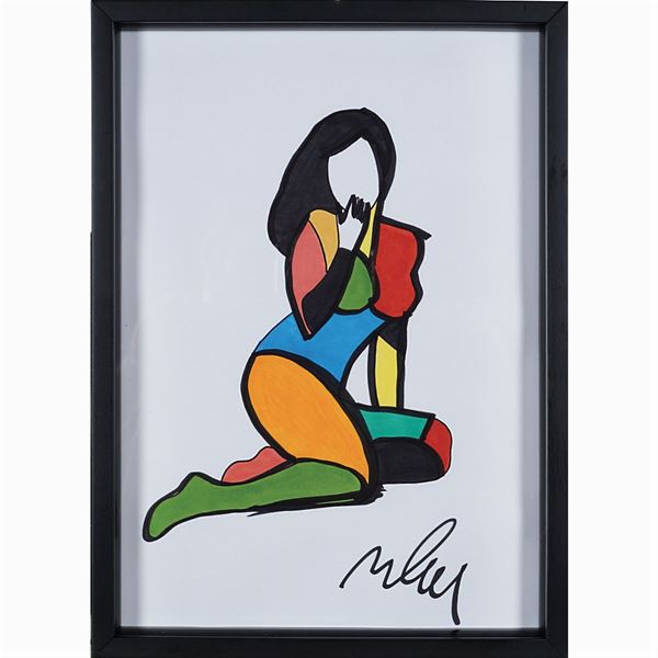 Marco Lodola : Marco Lodola  (Dorno 1955)  - Auction Costume and sketches - I - Colasanti Casa d'Aste