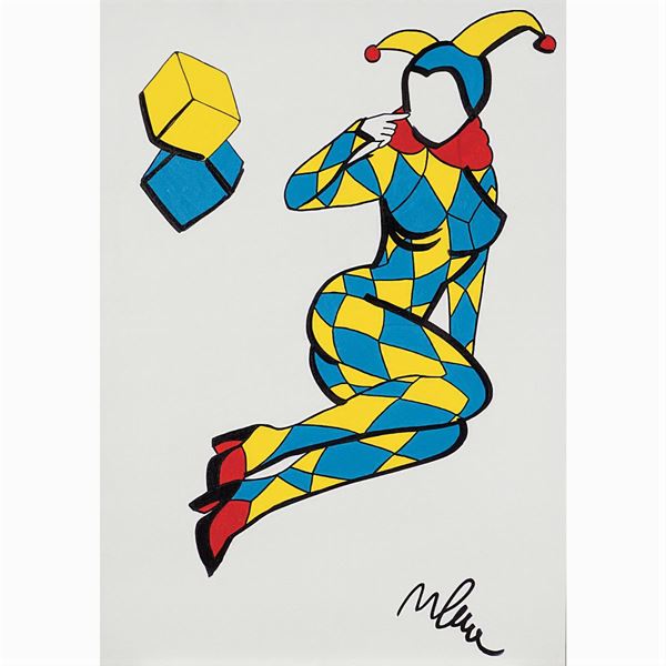 Marco Lodola : Marco Lodola  (Dorno 1955)  - Auction Costume and sketches - I - Colasanti Casa d'Aste