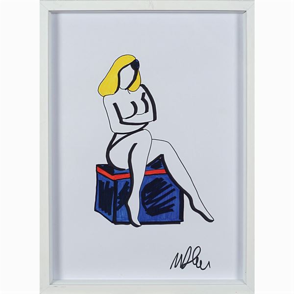 Marco Lodola : Marco Lodola  (Dorno 1955)  - Auction Costume and sketches - I - Colasanti Casa d'Aste