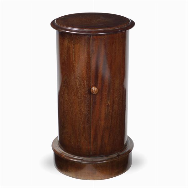 Cylindric mahogany side table