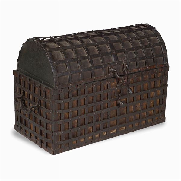 Ancient wrought iron chest