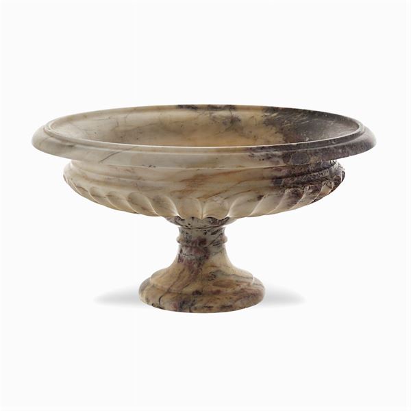 Circular fior di pesco marble cup  (Italy, old manifacture)  - Auction Fine Art From a Tuscan Property - Colasanti Casa d'Aste