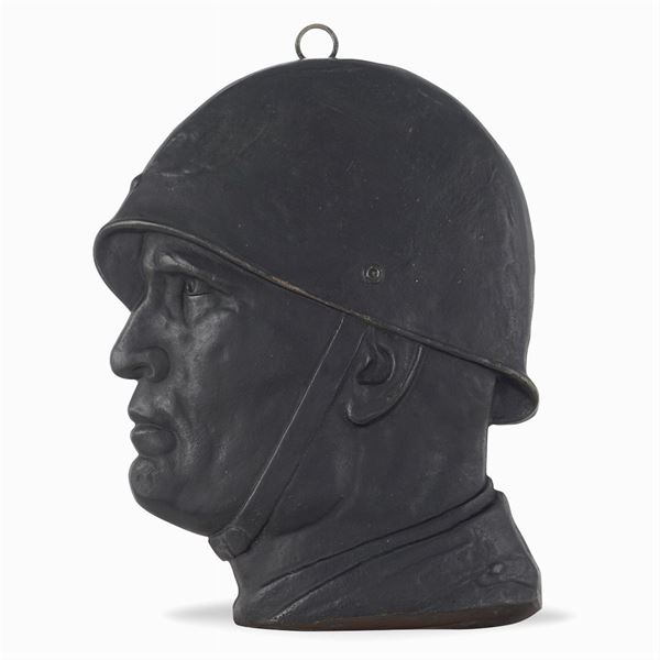 Placca in bronzo brunito