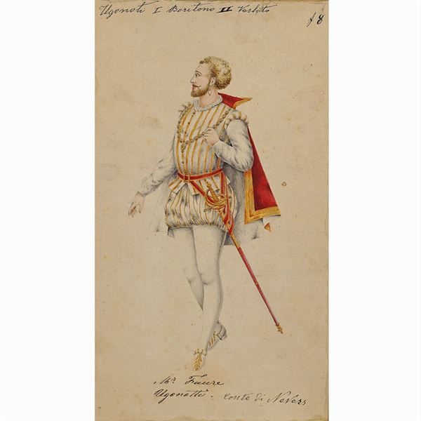 Costume sketches for "Gli Ugonotti"