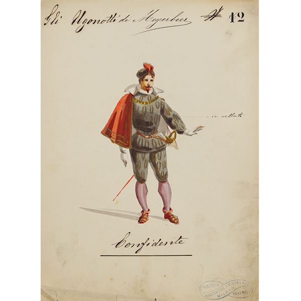 Costume sketches for "Gli Ugonotti"
