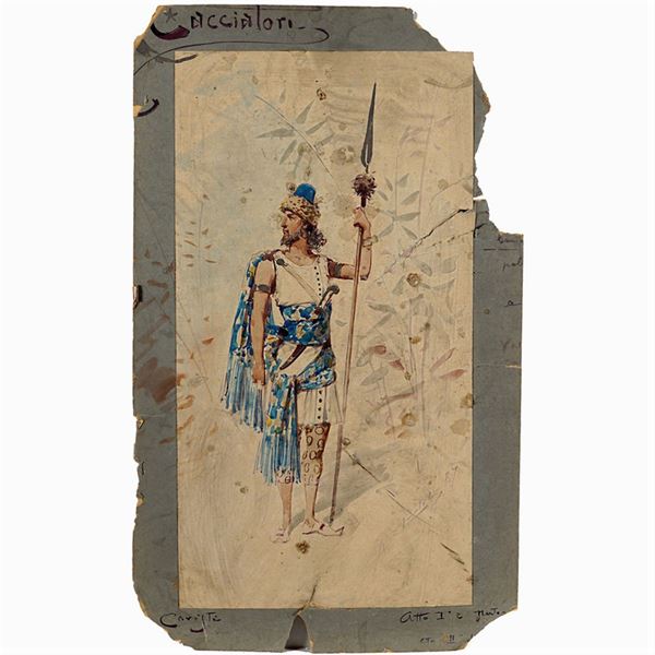 Alfredo Edel : Alfredo Edel  (Colorno 1856 - Boulogne-sur-Seine 1912)  - Auction Costume and sketches - I - Colasanti Casa d'Aste