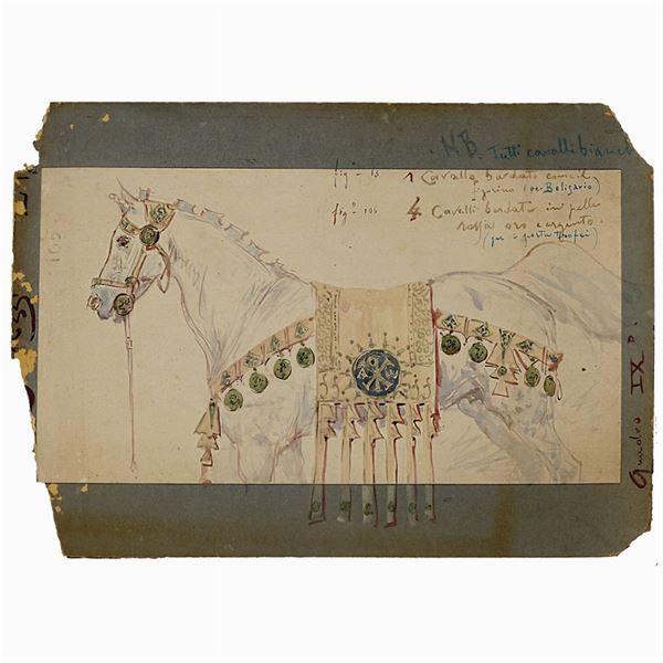 Alfredo Edel : Alfredo Edel  (Colorno 1856 - Boulogne-sur-Seine 1912)  - Asta BOZZETTI E FIGURINI  - I - Colasanti Casa d'Aste