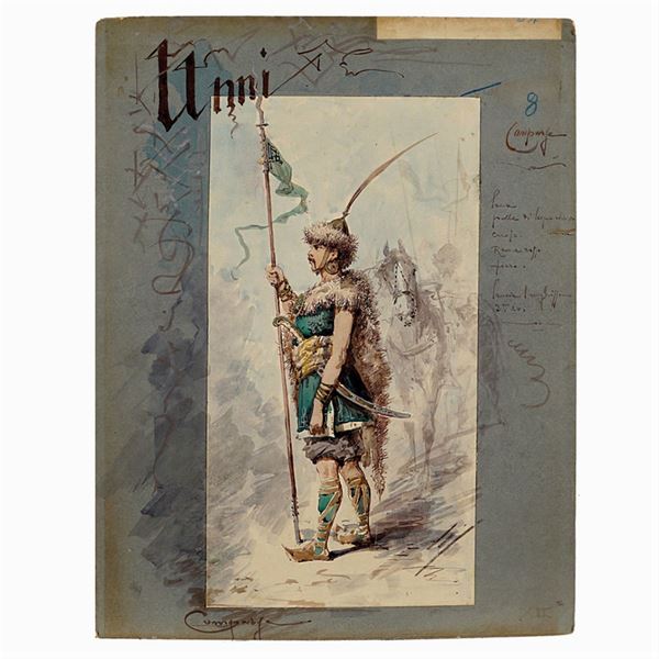 Alfredo Edel : Alfredo Edel, attributed  (Colorno 1856 - Boulogne-sur-Seine 1912)  - Auction Costume and sketches - I - Colasanti Casa d'Aste
