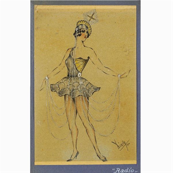 Costume sketches for the "Excelsior Ball"