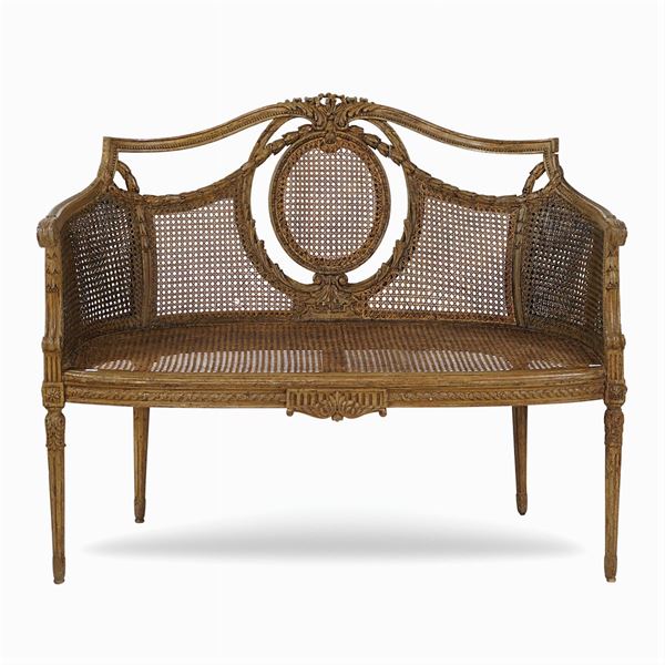 Louis XVI style sofa'  (France, late 18th century)  - Auction Fine Art From a Tuscan Property - Colasanti Casa d'Aste