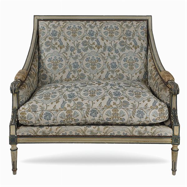Lacquered wood sofa'
