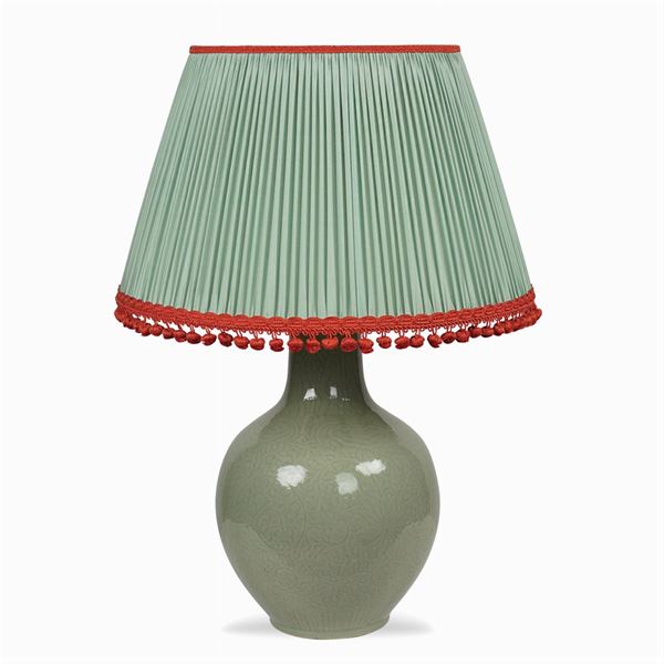 Celadon porcelain lamp