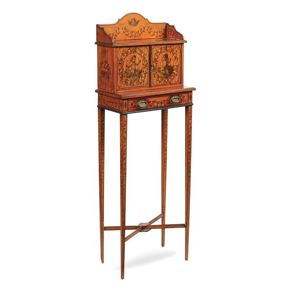 Particular satinwood cabinet  (England, 19th century)  - Auction Fine Art From a Tuscan Property - Colasanti Casa d'Aste