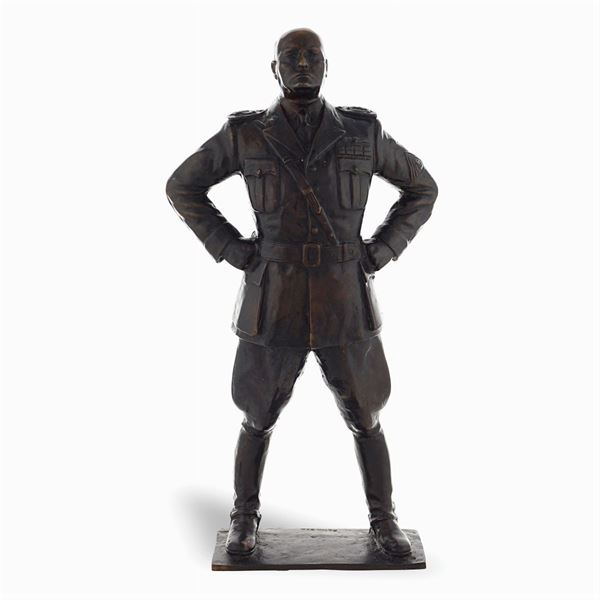 "Duce" bronze sculpture