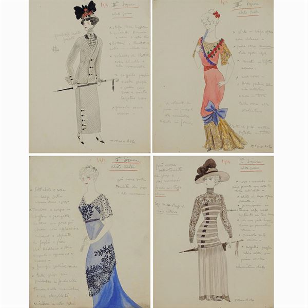 Titina Rota : Titina Rota  (Milano 1899 - Roma 1978)  - Auction Costume and sketches - I - Colasanti Casa d'Aste